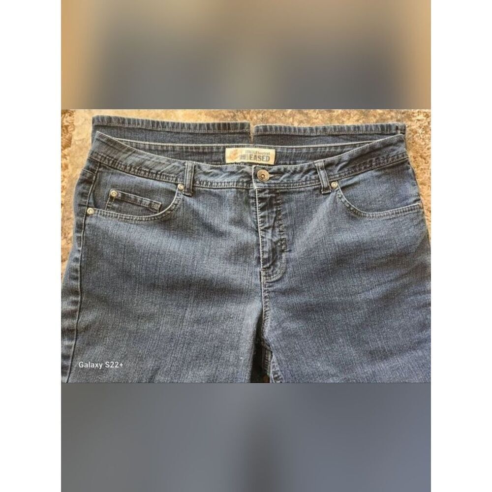 15 Faded Glory Stretch Bootcut petite Women's Blue Jeans-Pocket Stitch Detail - Picture 3 of 7